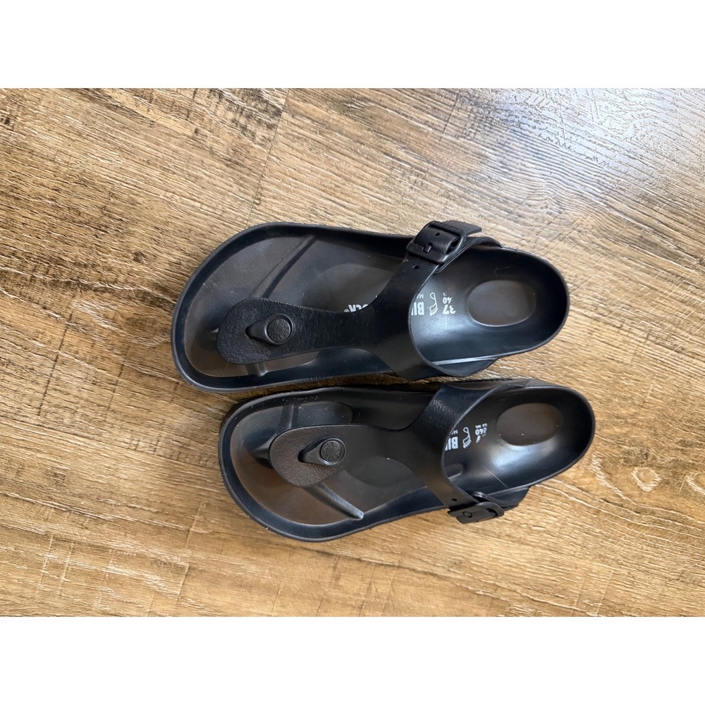 Birkenstock Gizeh EVA Black Sandals Womens 37 L6 M4 Waterproof Thong Flip Flops